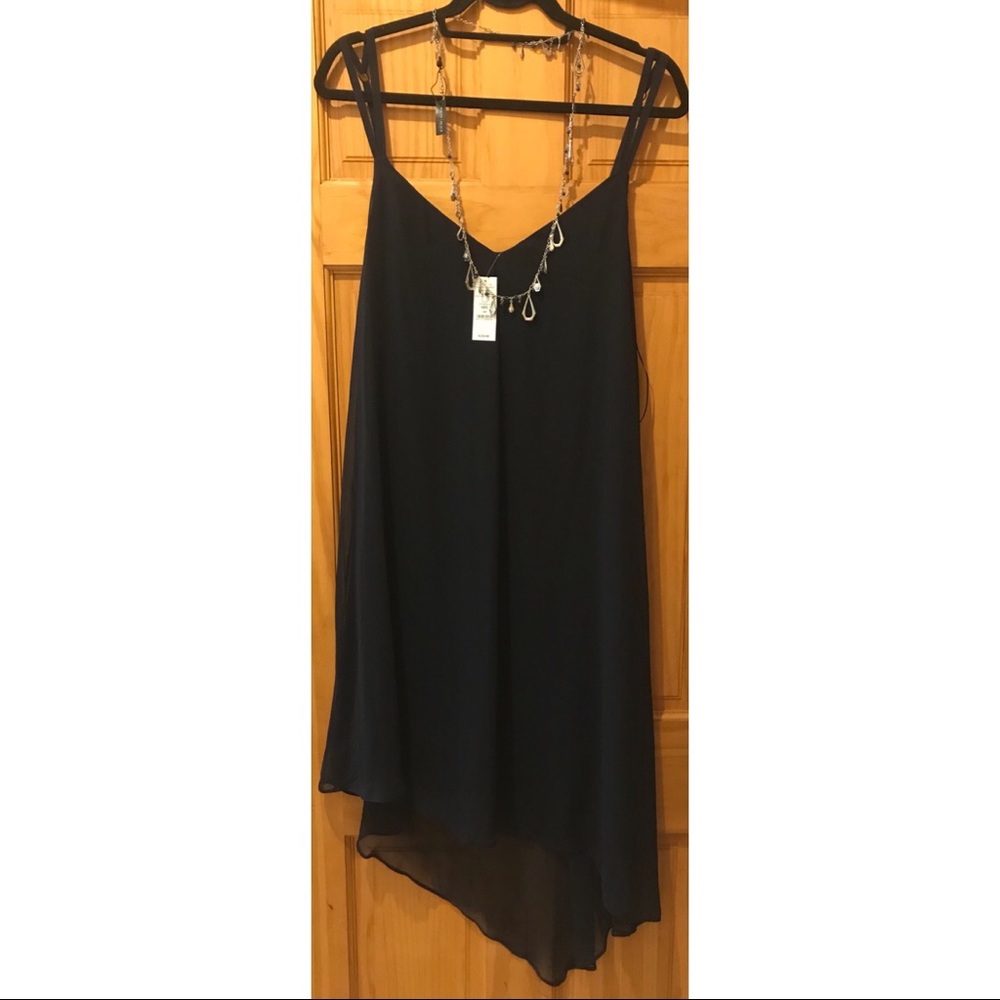 White House Black Market Navy Blue Dress Size 14